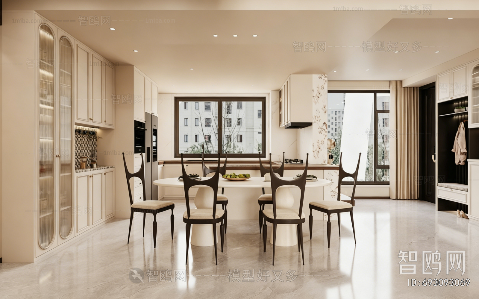French Style Open Kitchen