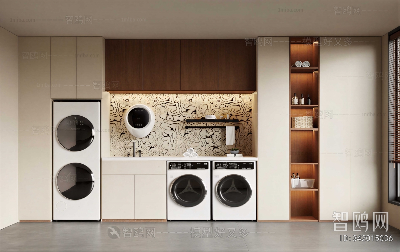 Modern Balcony Laundry Room