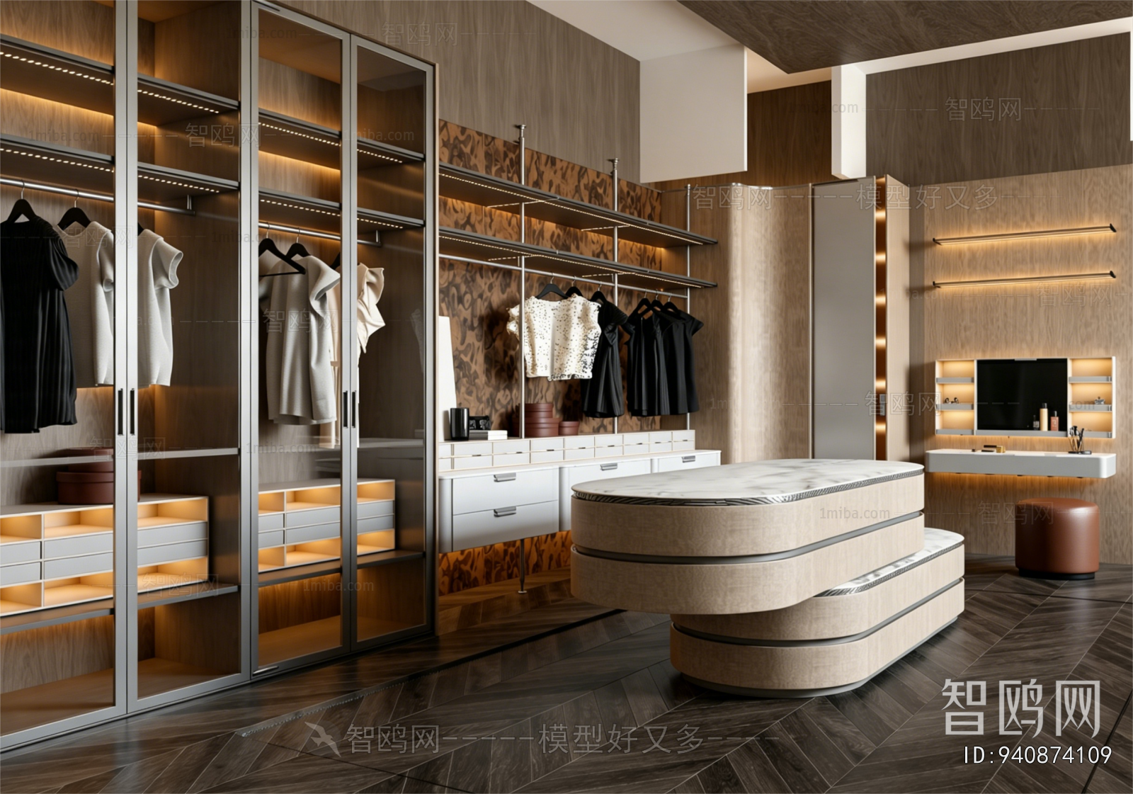Modern Clothes Storage Area