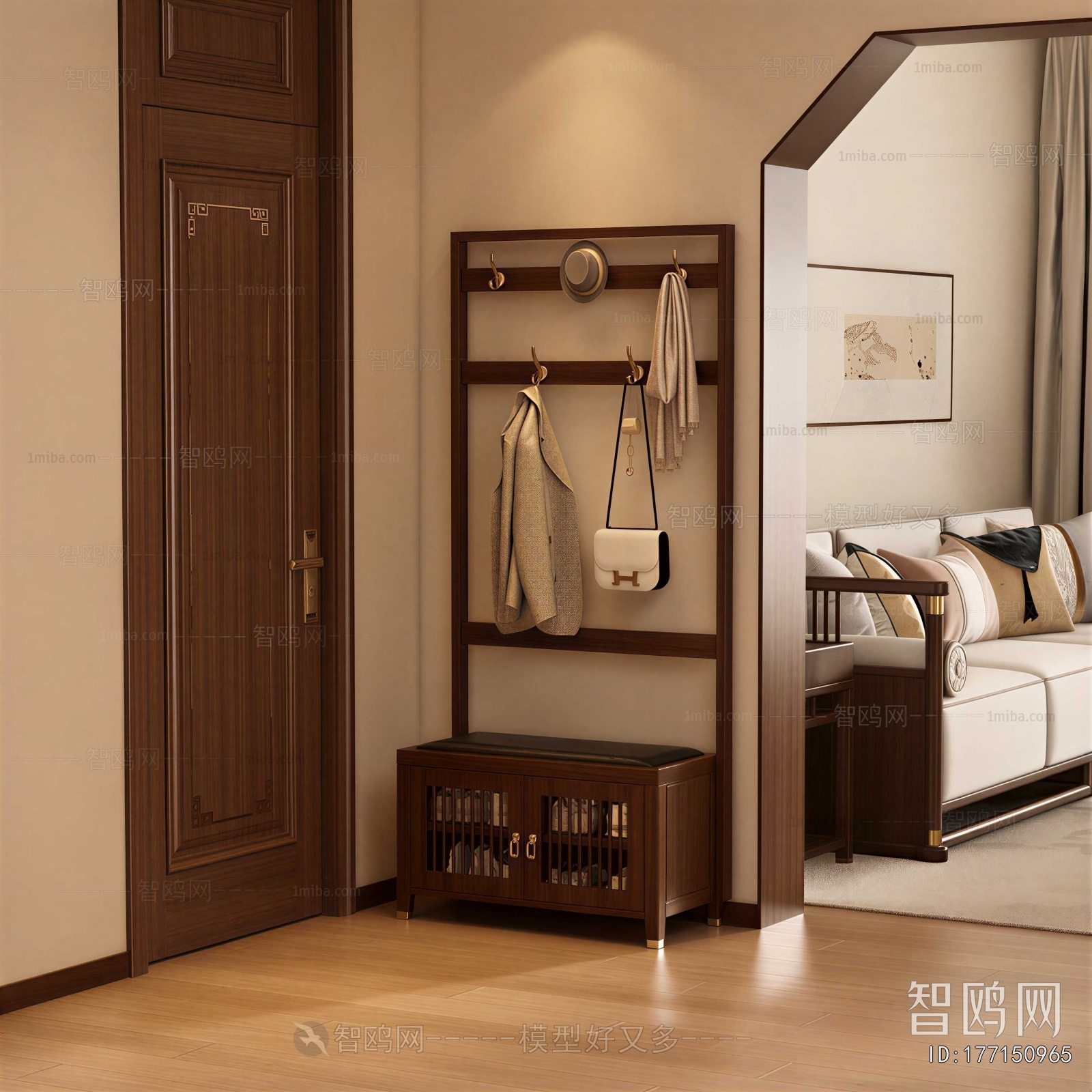 New Chinese Style Shoe Cabinet