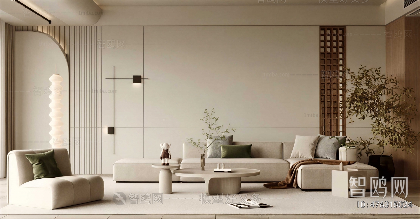 Wabi-sabi Style A Living Room