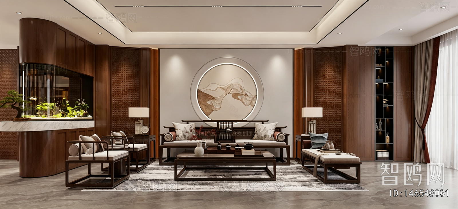 New Chinese Style A Living Room