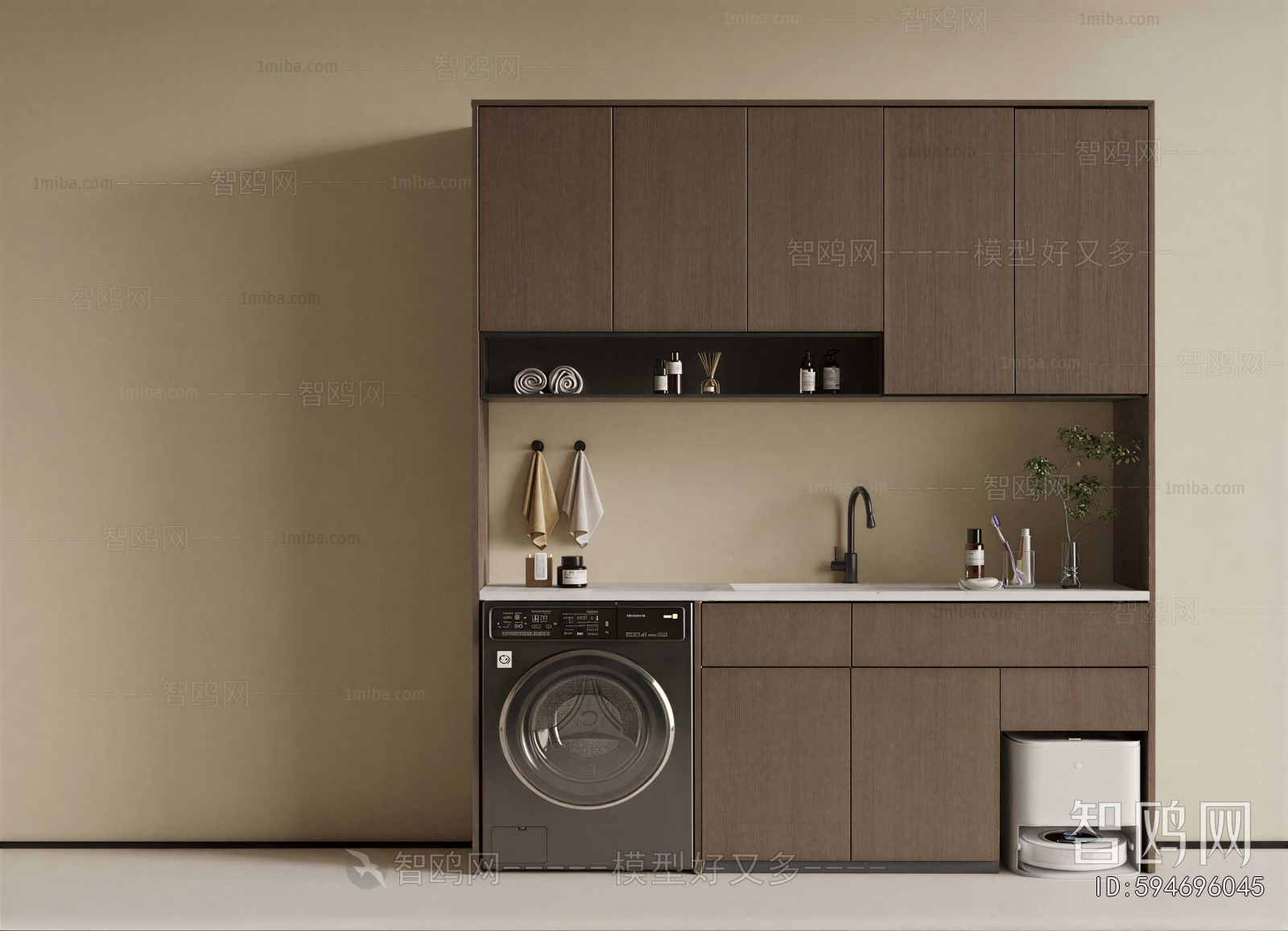 Modern Laundry Cabinet