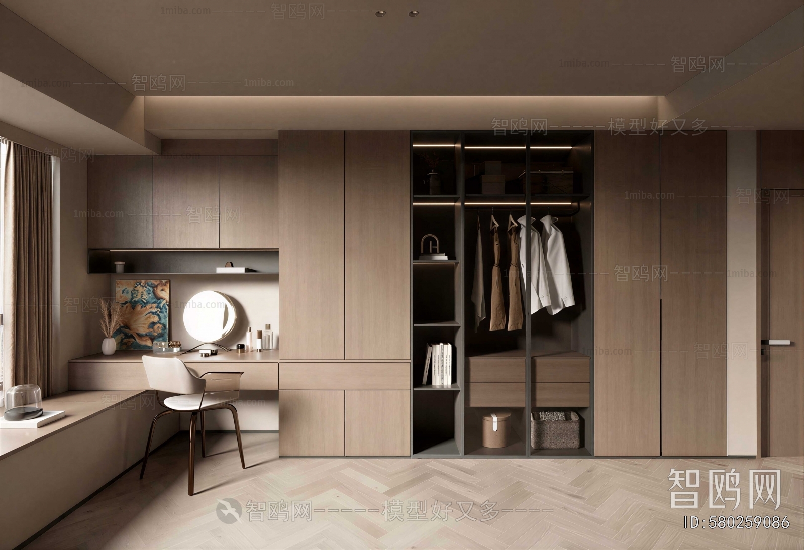 Modern Clothes Storage Area