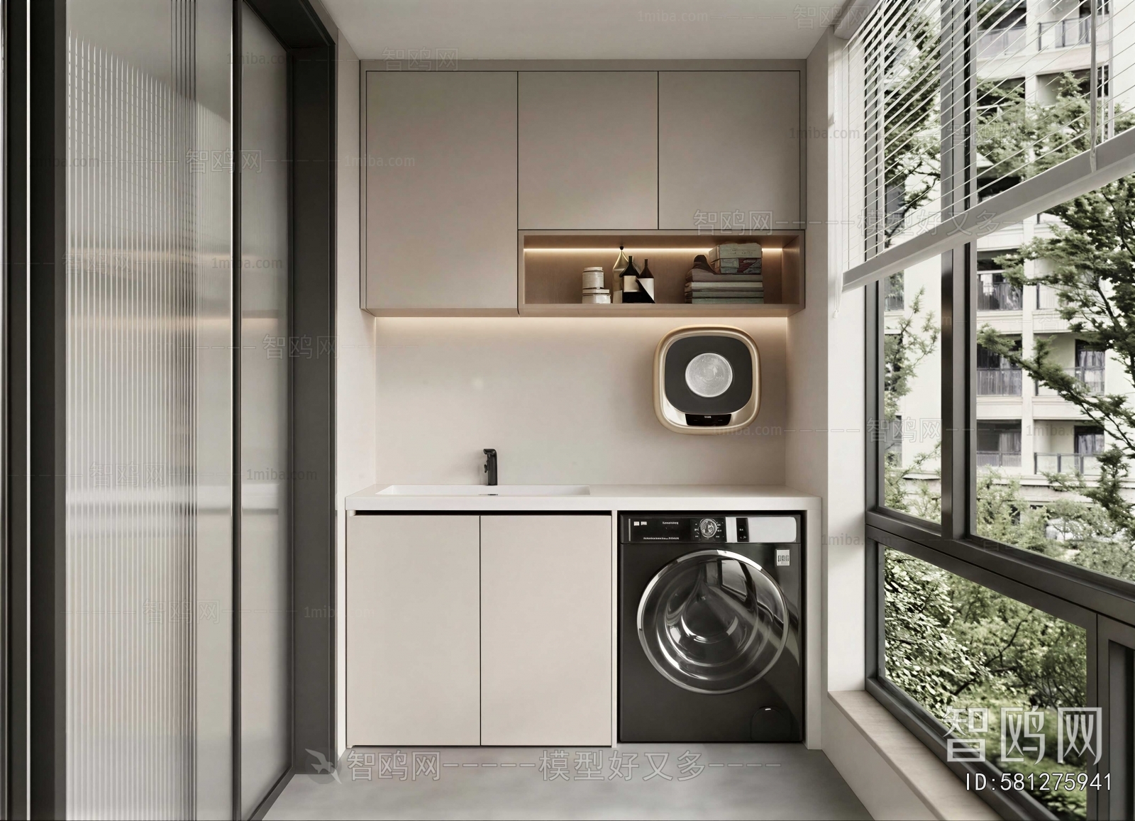 Modern Laundry Cabinet
