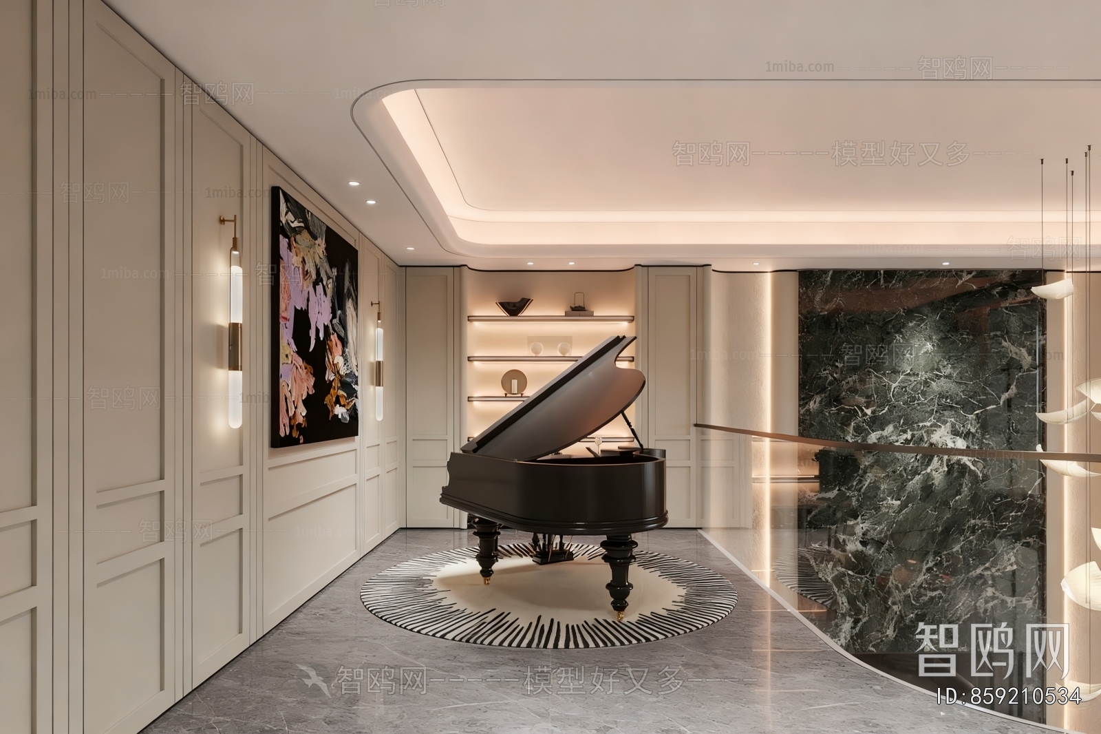 Modern Piano Room
