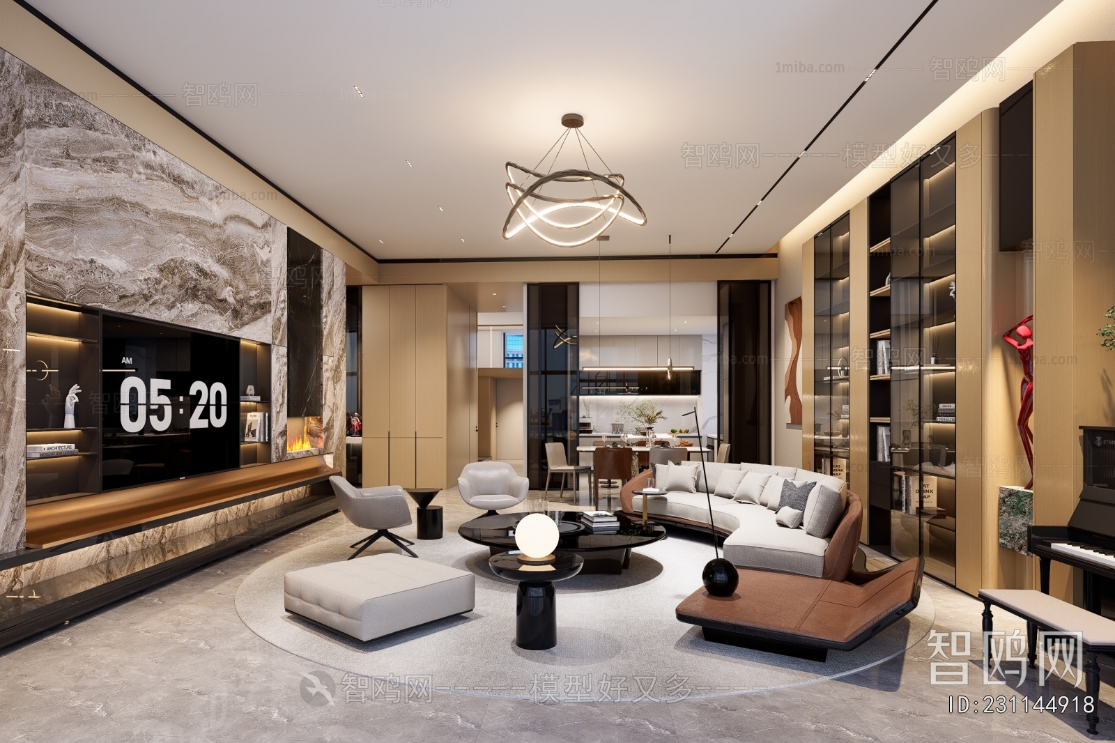 New Chinese Style A Living Room