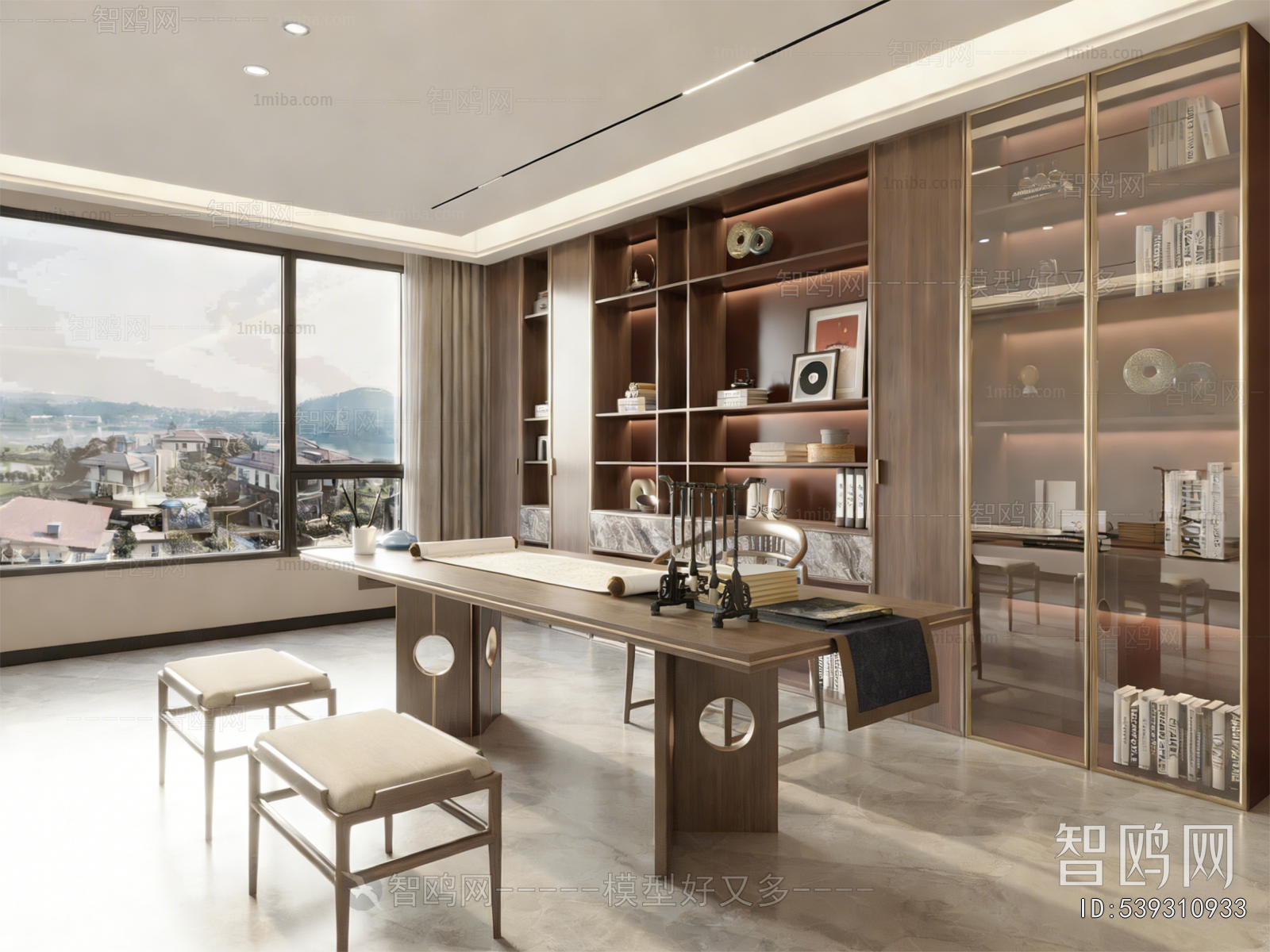New Chinese Style Study Space