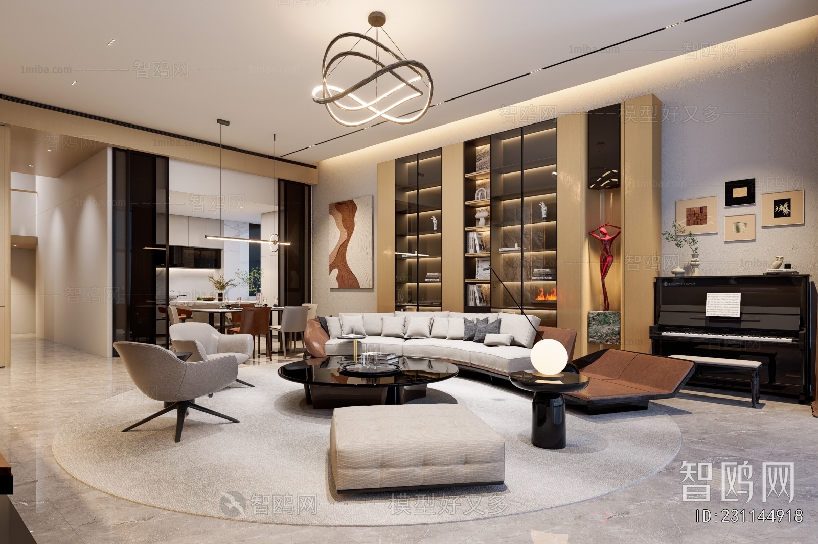 New Chinese Style A Living Room