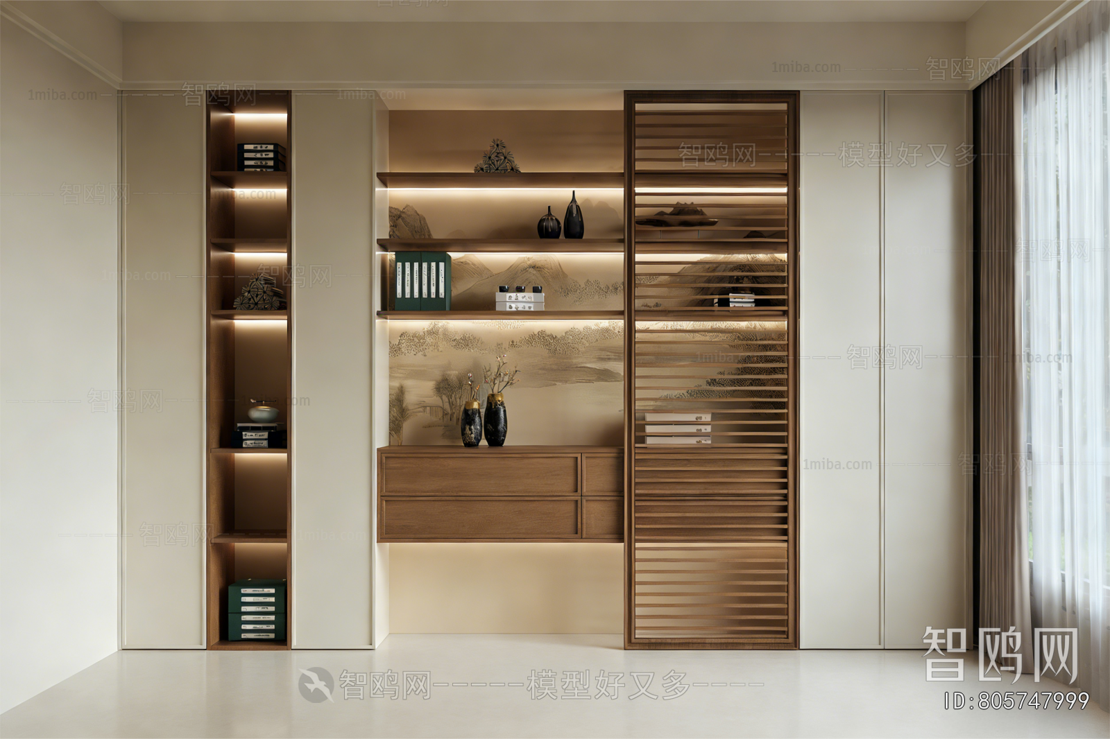 New Chinese Style Bookcase