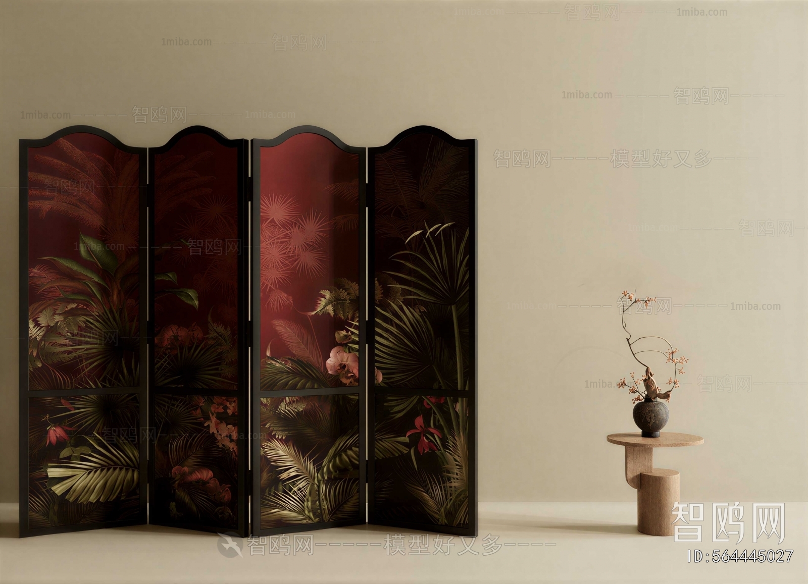 New Chinese Style Wooden Screen Partition