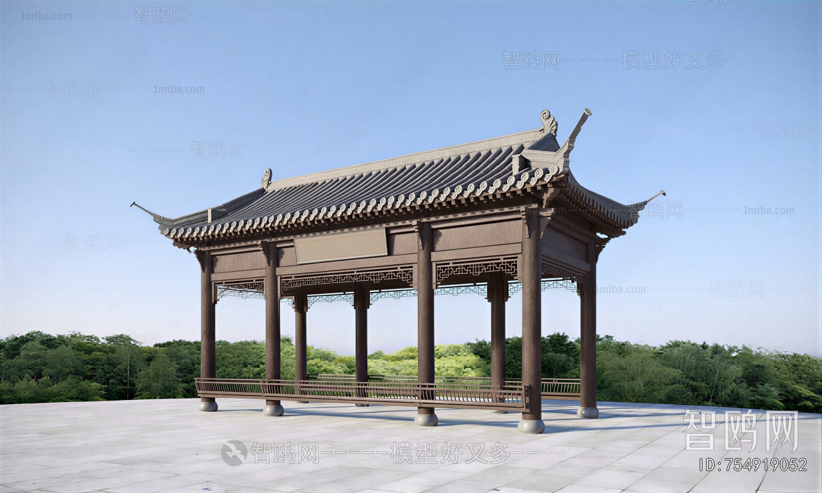 New Chinese Style Ancient Architectural Buildings