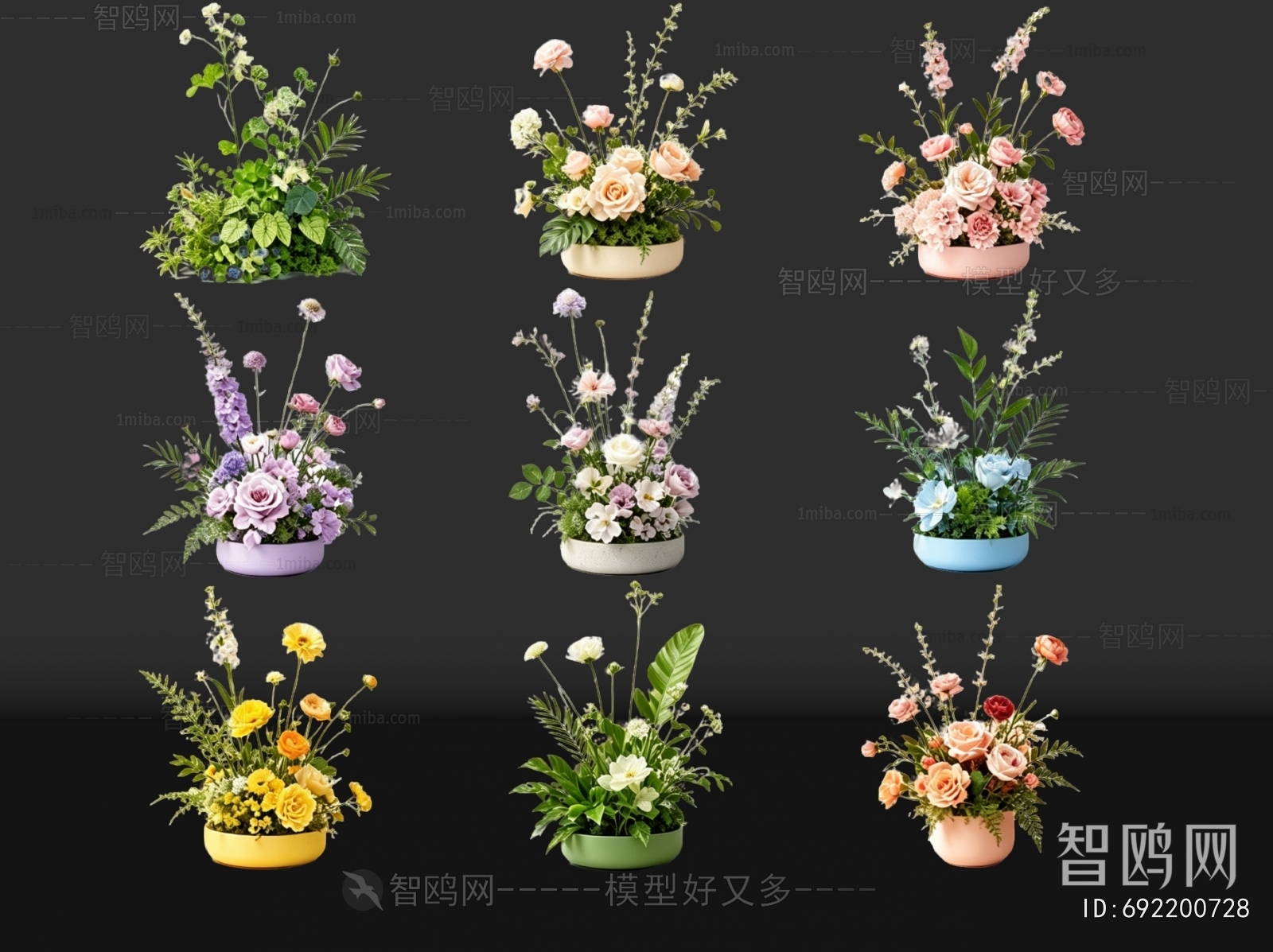Modern Potted Green Plant