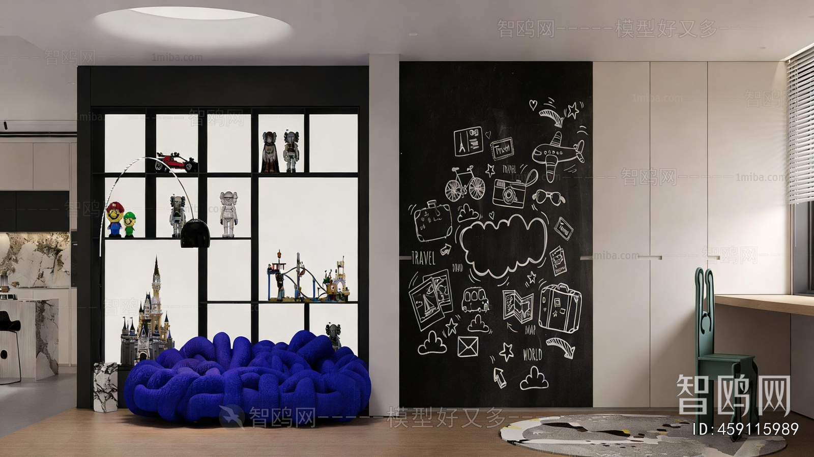 Modern Children's Room Activity Room