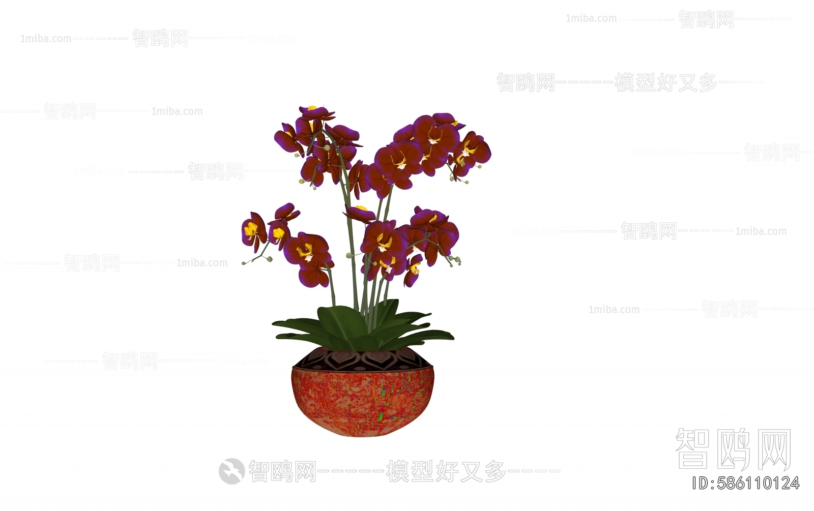 Modern Potted Green Plant