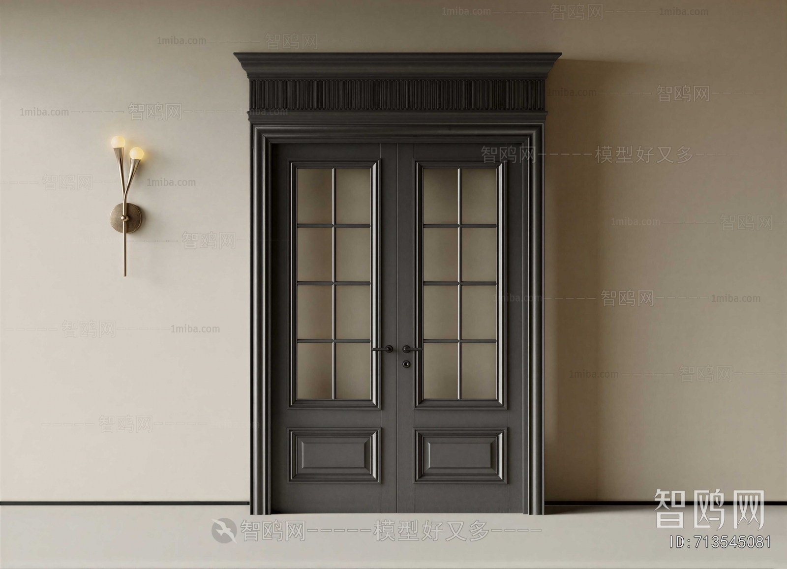 Simple European Style Double Door