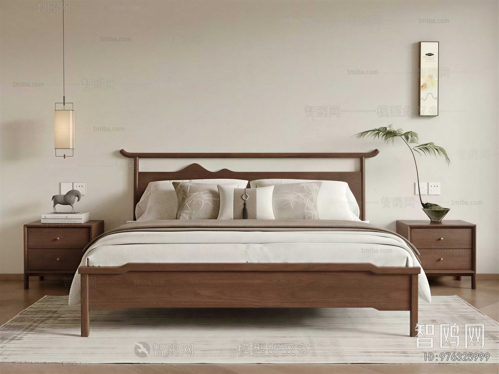 New Chinese Style Double Bed