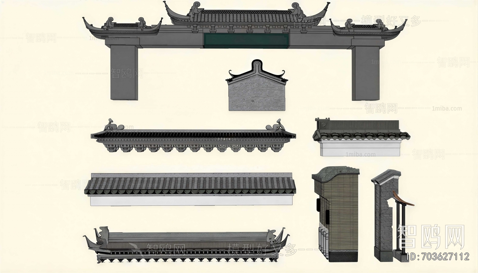 Chinese Style Building Component