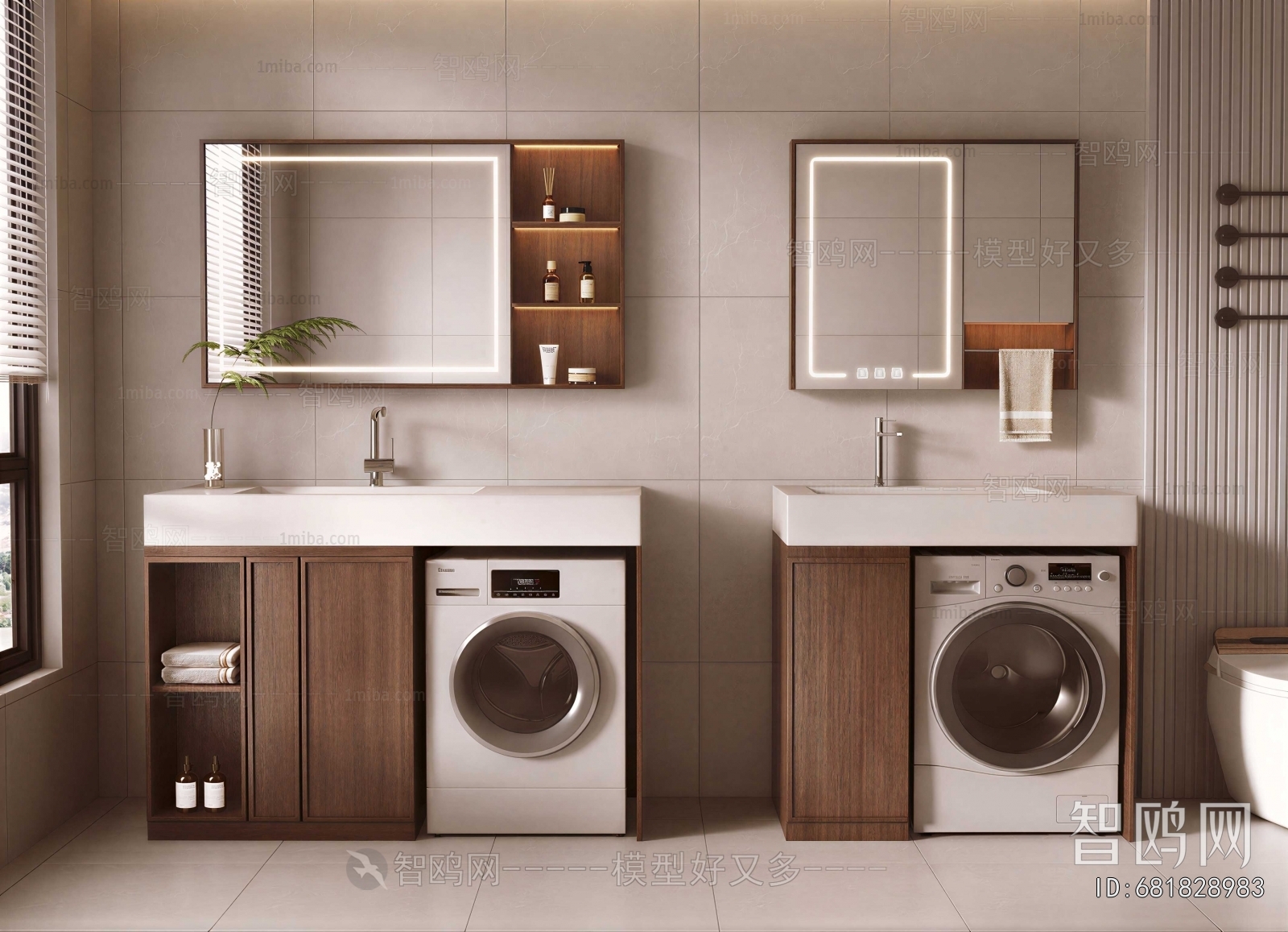 Modern Laundry Cabinet