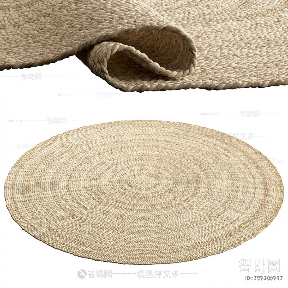 Wabi-sabi Style Circular Carpet