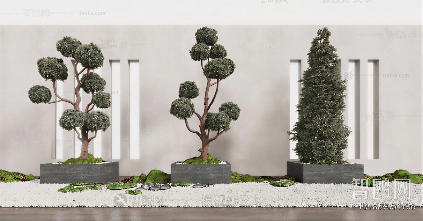 Modern Ground Green Plant Potted Plants