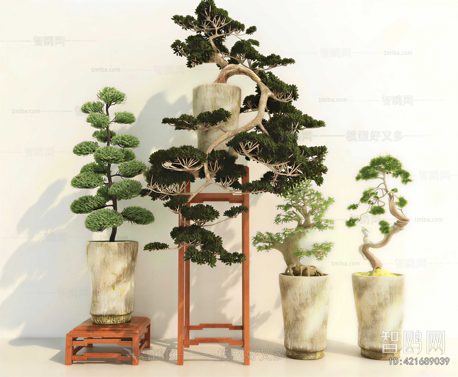 New Chinese Style Ground Green Plant Potted Plants