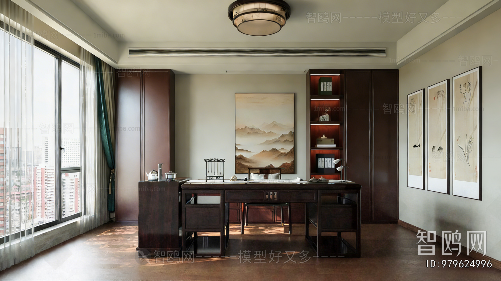 New Chinese Style Study Space