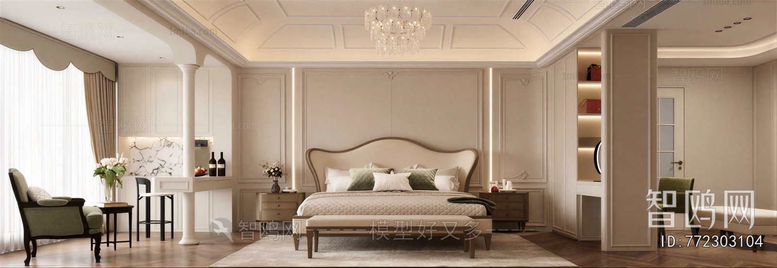 New Chinese Style Bedroom