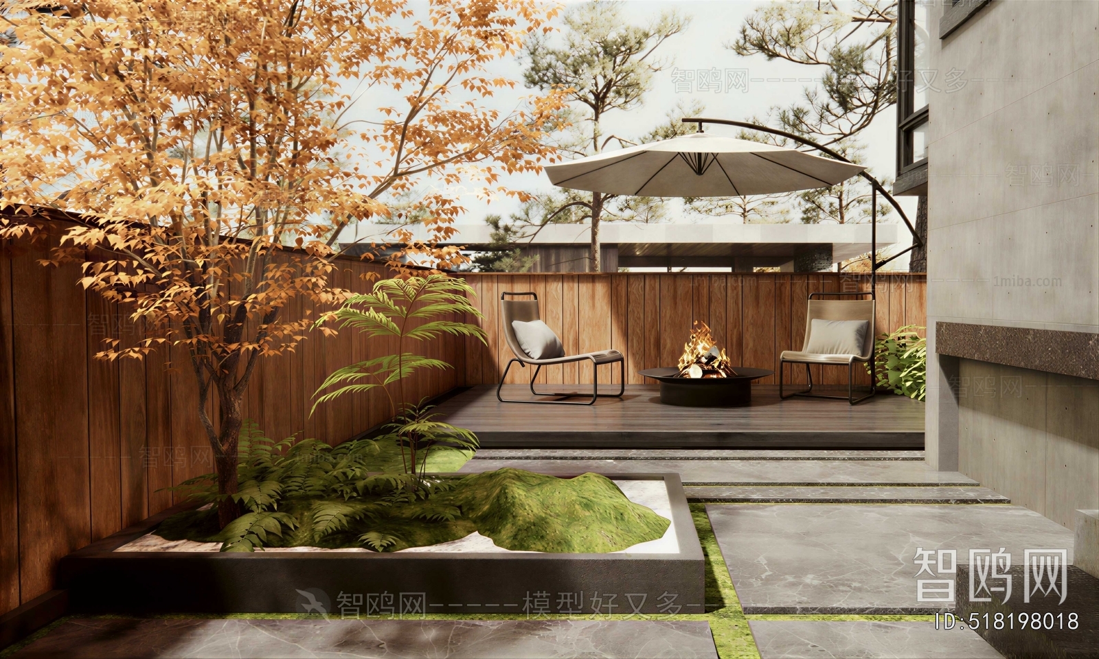 Modern Courtyard/landscape