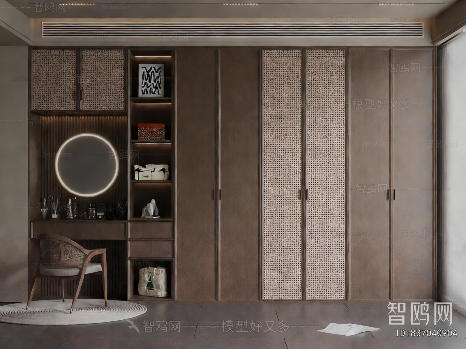 New Chinese Style Clothes Storage Area