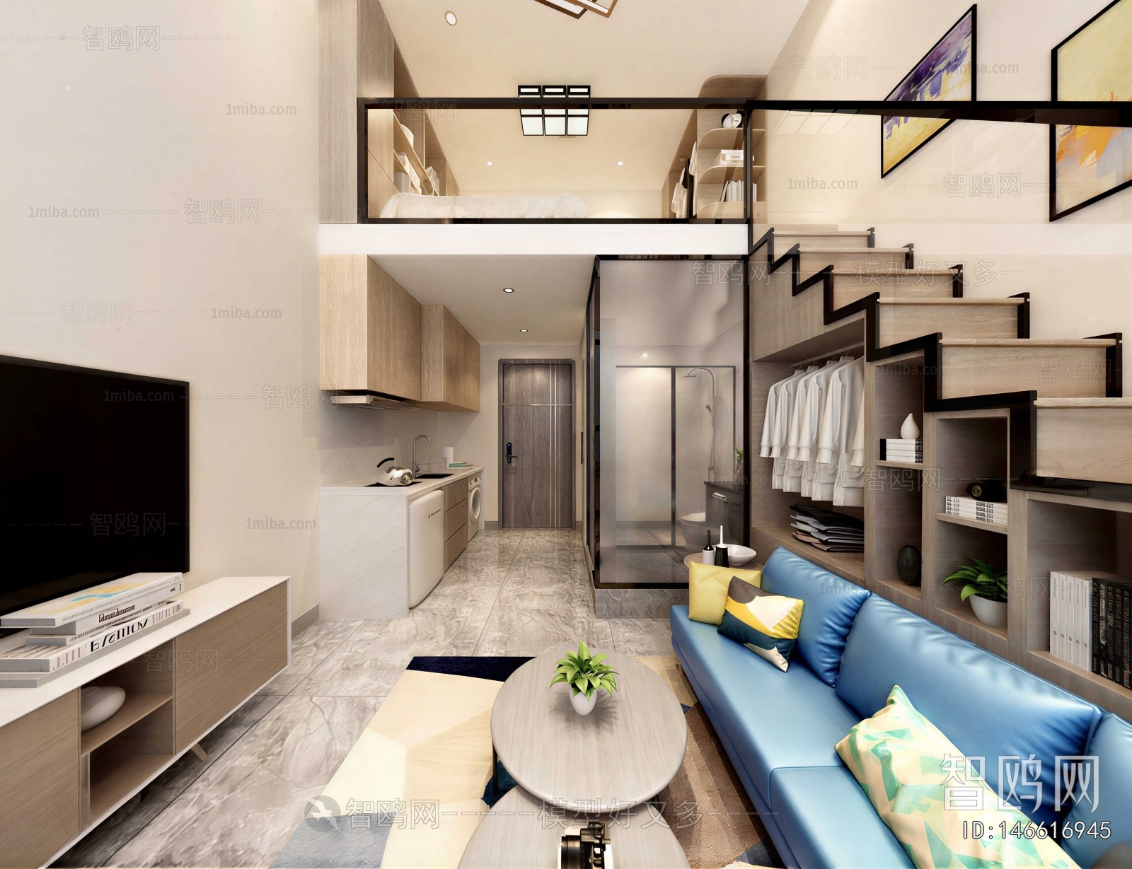 New Chinese Style A Living Room