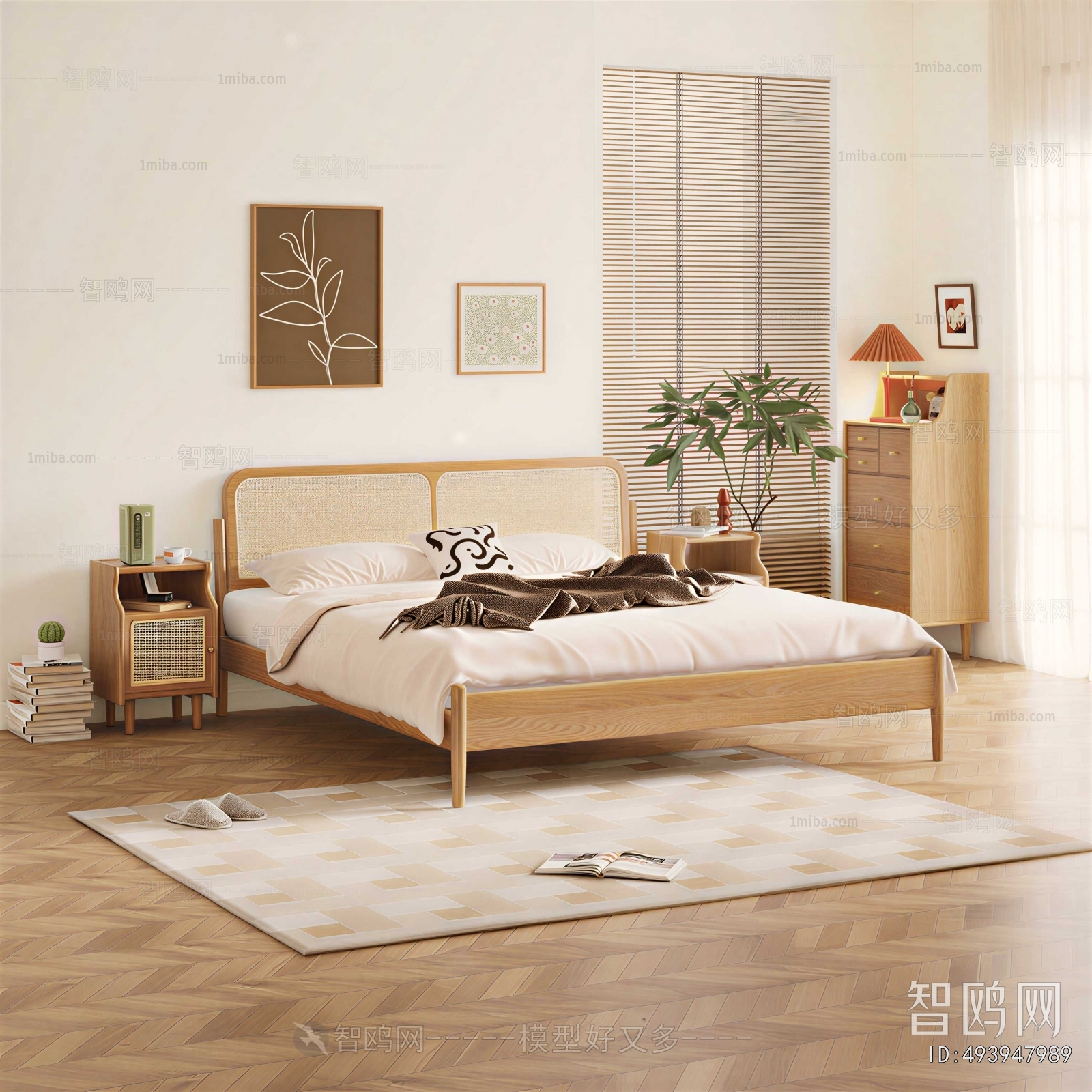 New Chinese Style Double Bed