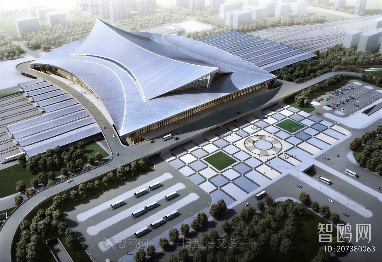 Modern Architectural Bird's-eye View Planning