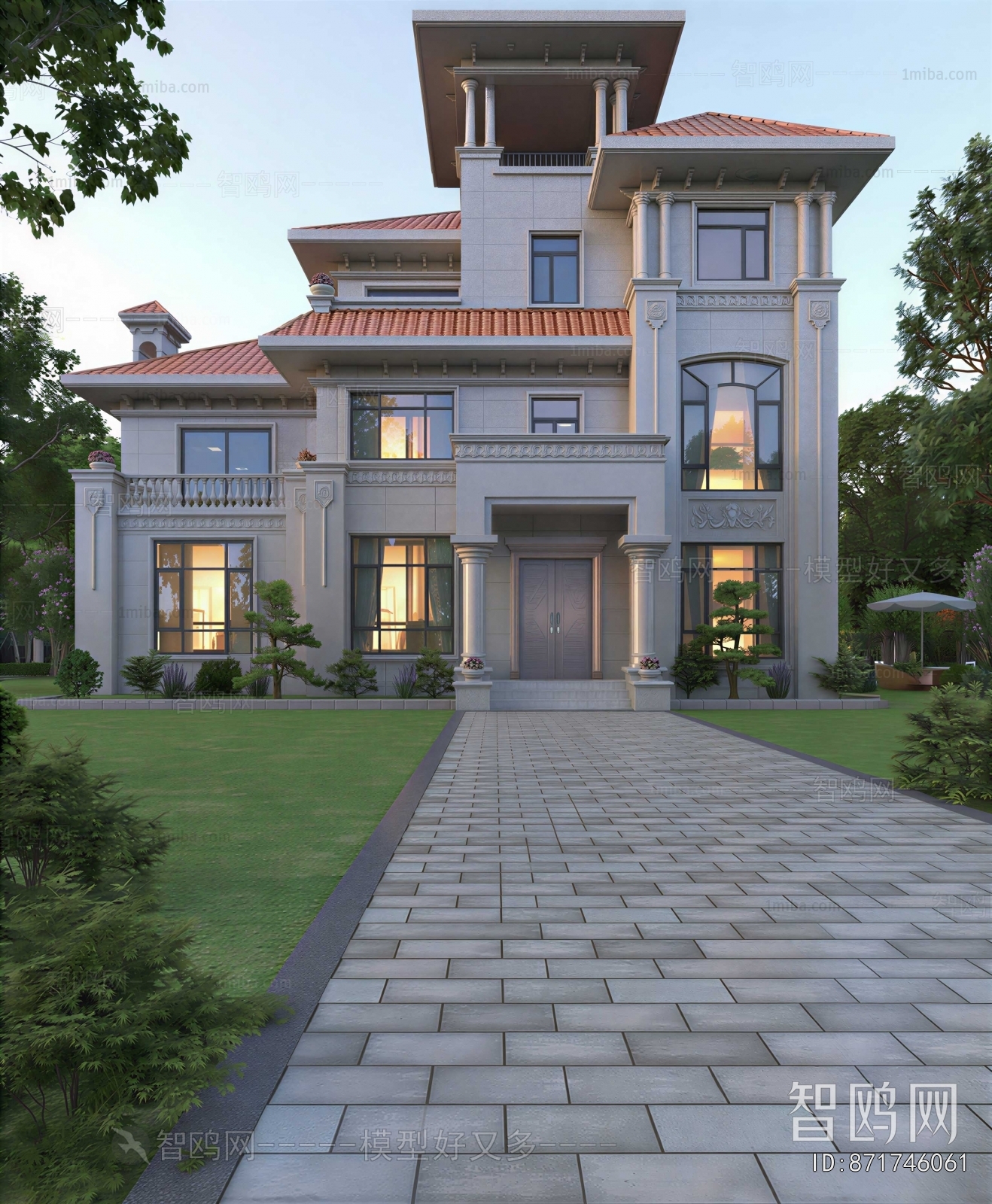 Simple European Style Villa Appearance