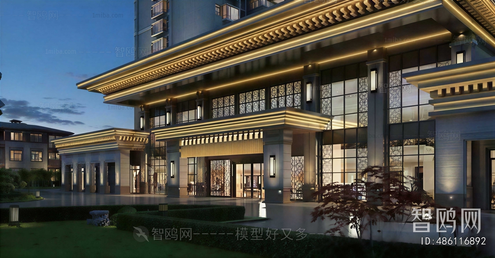 New Chinese Style Building Appearance