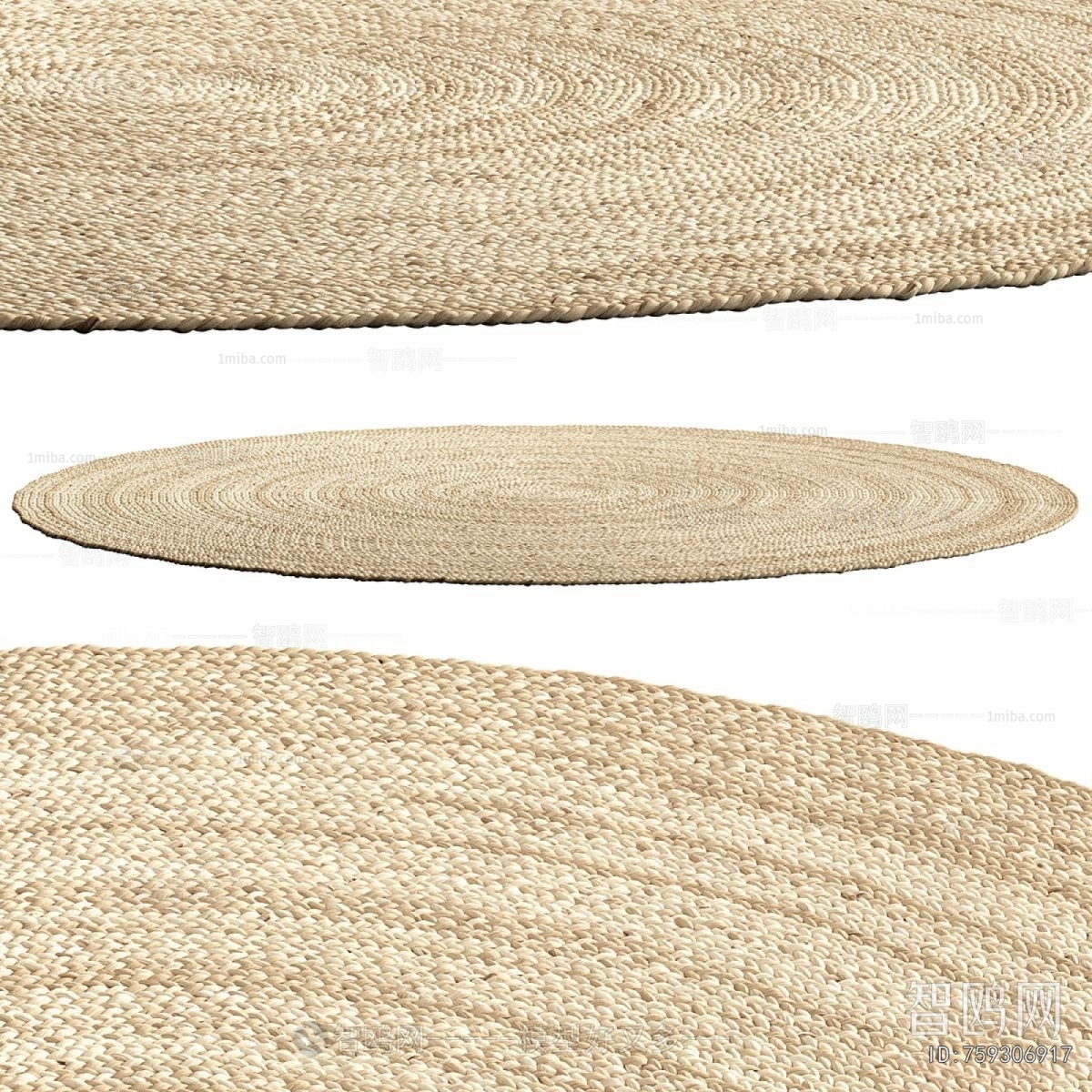 Wabi-sabi Style Circular Carpet