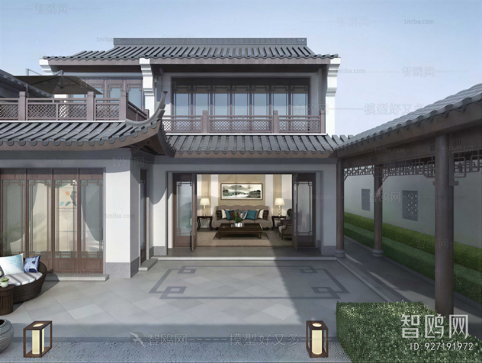 New Chinese Style Courtyard/landscape