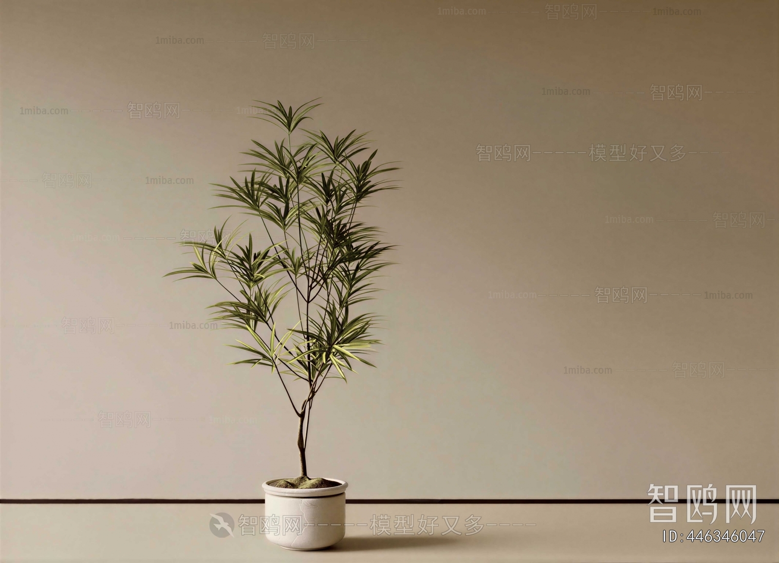 Modern Ground Green Plant Potted Plants