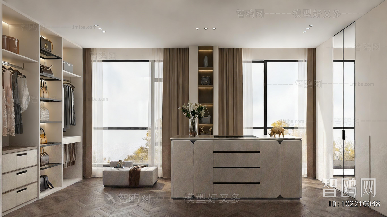 Modern Clothes Storage Area