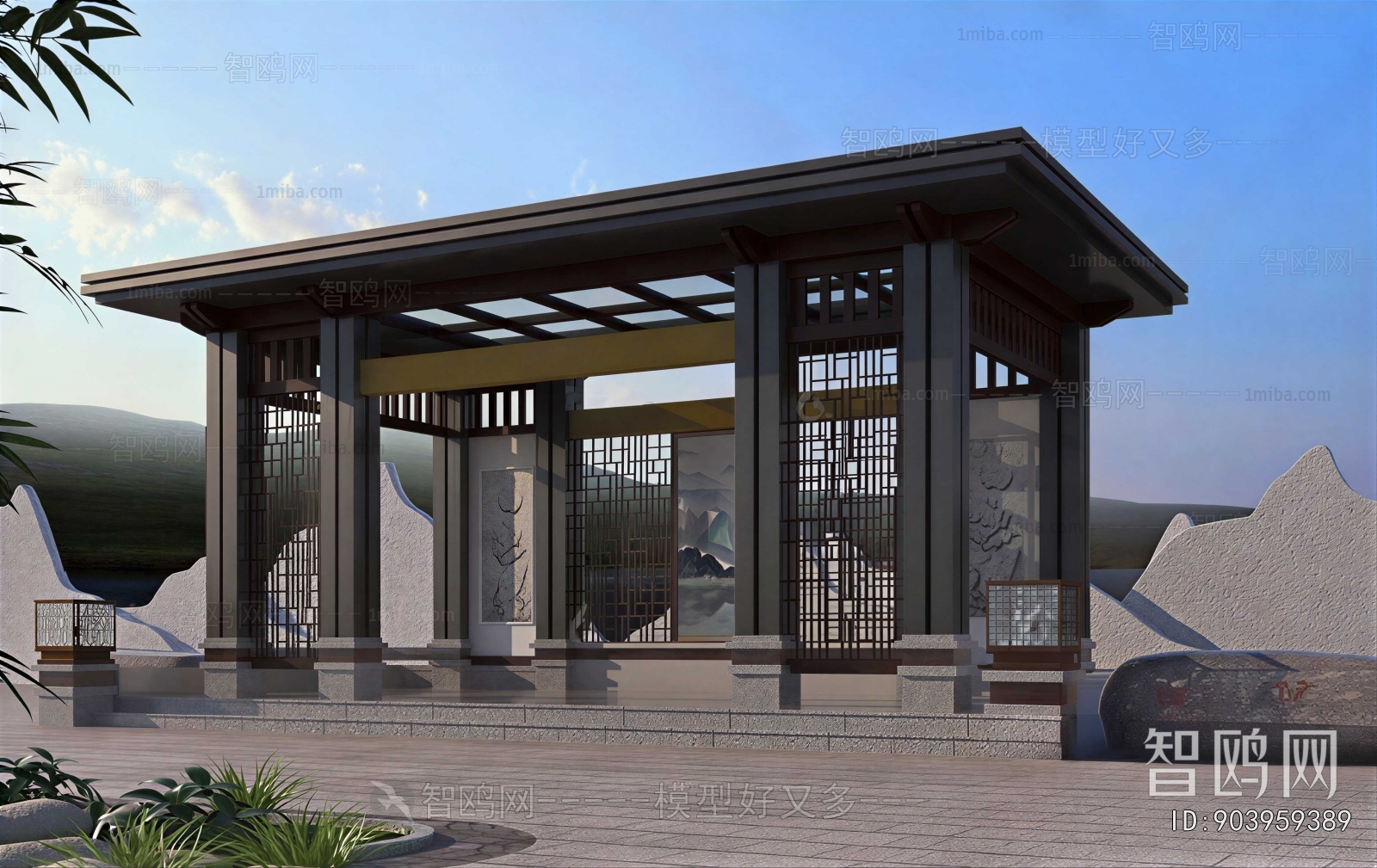 New Chinese Style Glass Sun Room