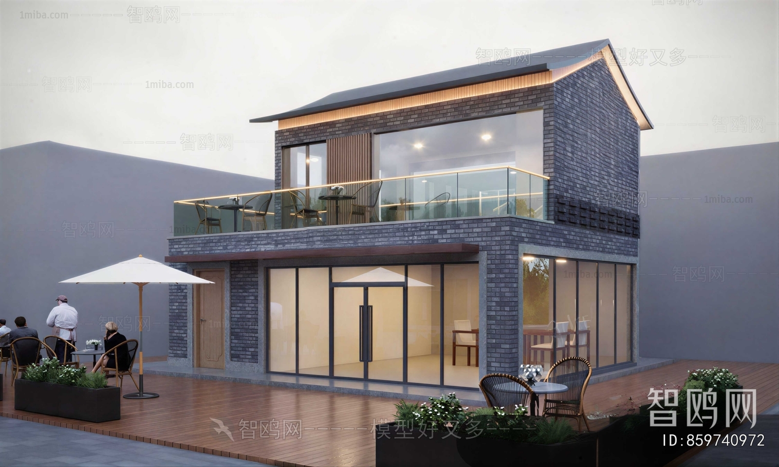New Chinese Style Building Appearance