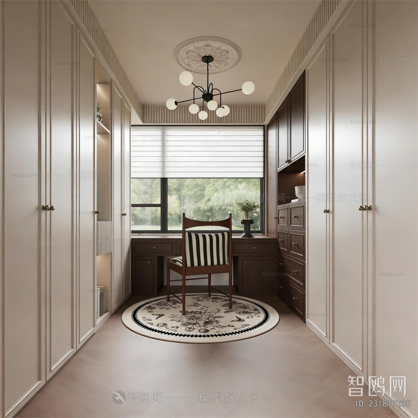 French Style Clothes Storage Area