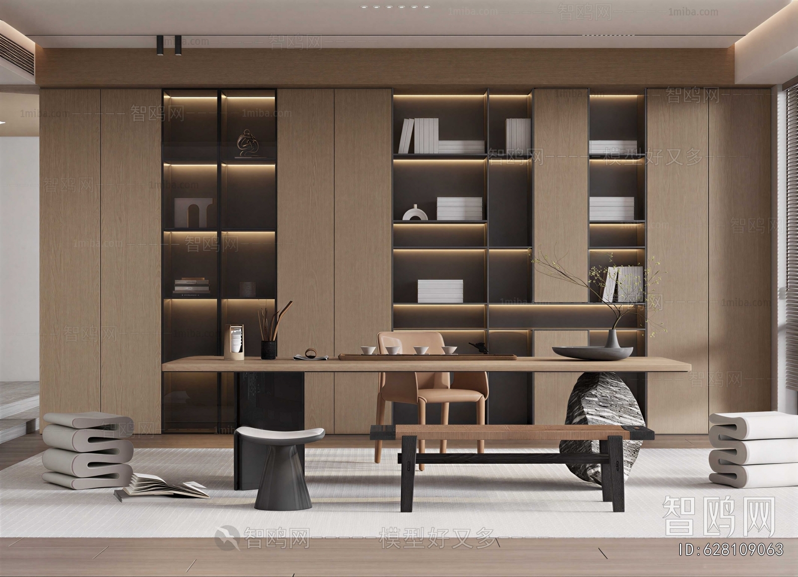 New Chinese Style Study Space