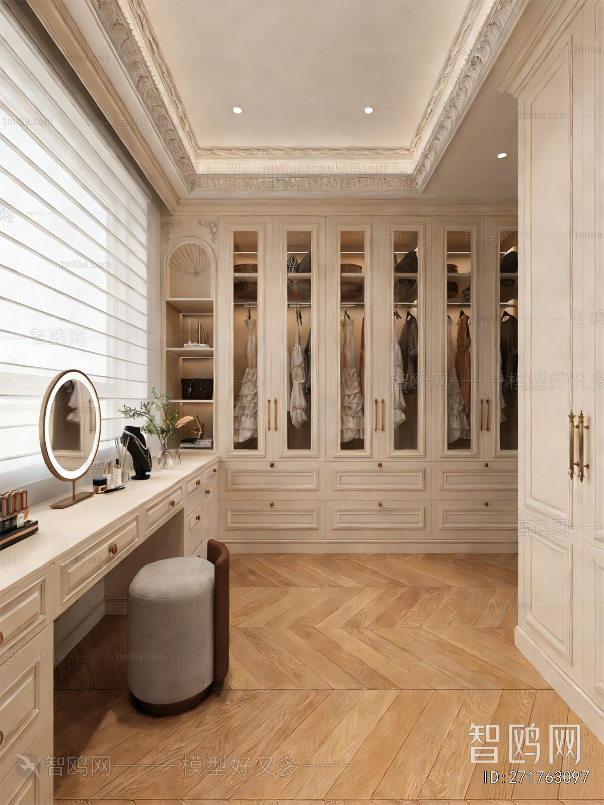 French Style Clothes Storage Area