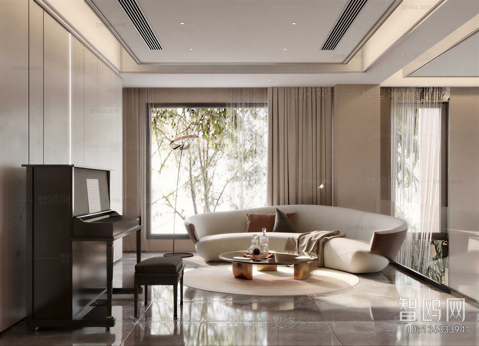 New Chinese Style A Living Room