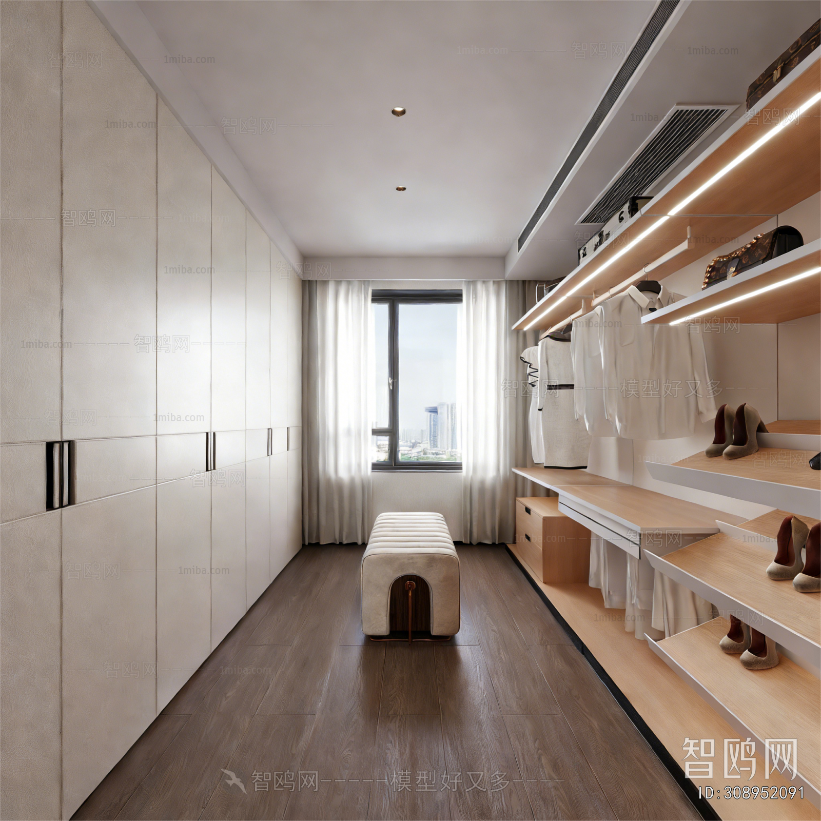 Modern Clothes Storage Area