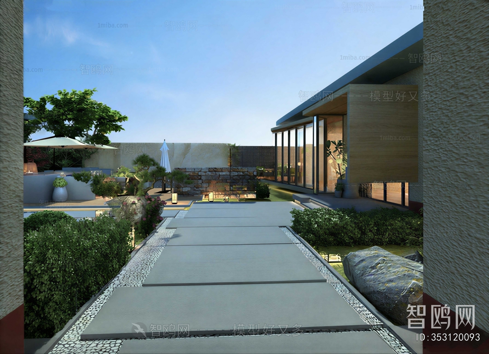 Modern Courtyard/landscape