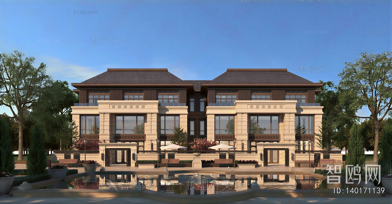 New Chinese Style Building Appearance
