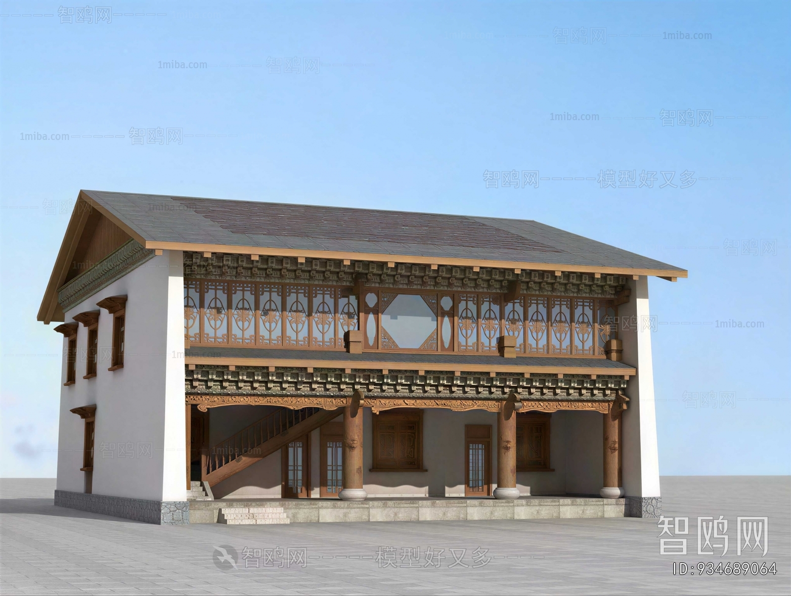 Chinese Style Appearance Of Commercial Building