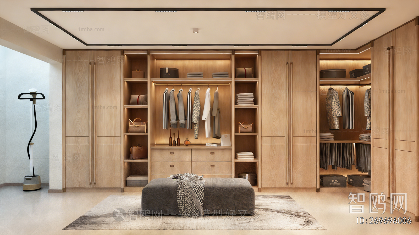 New Chinese Style Clothes Storage Area